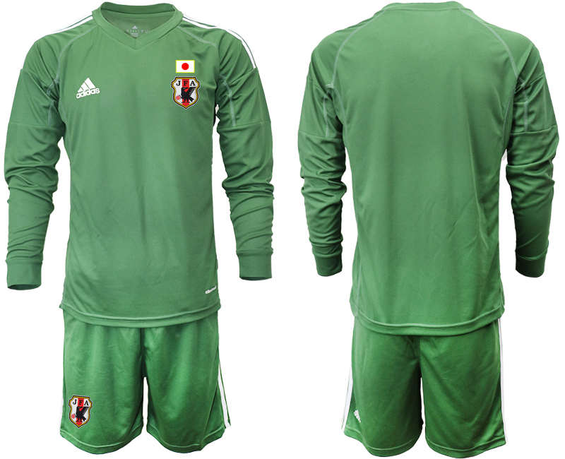 Men 2020-2021 Season National team Japan goalkeeper Long sleeve green Soccer Jersey